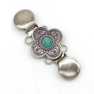 NWT Turquoise Women's Jewelry Clip TURQUOISE SWEATER CLIP AND SHAWL CLIP